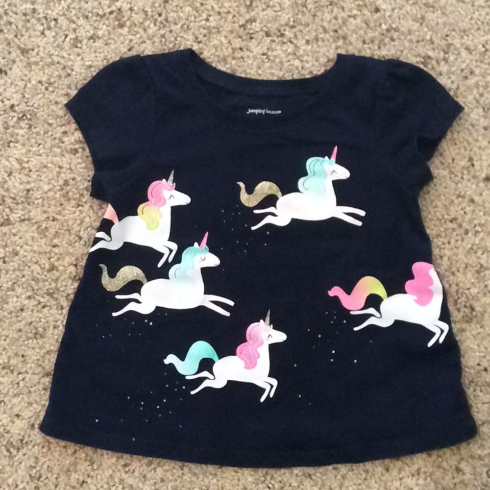 💎5 for $10! 
Navy jumping beans unicorn top 12 mo